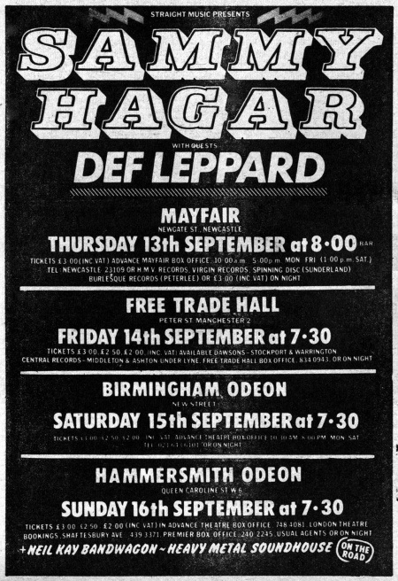 Early Years Tour 1979.