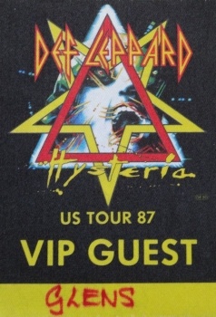 Backstage Pass 1987.