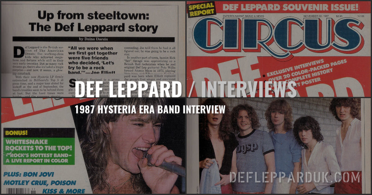 Def Leppard Interview 1987