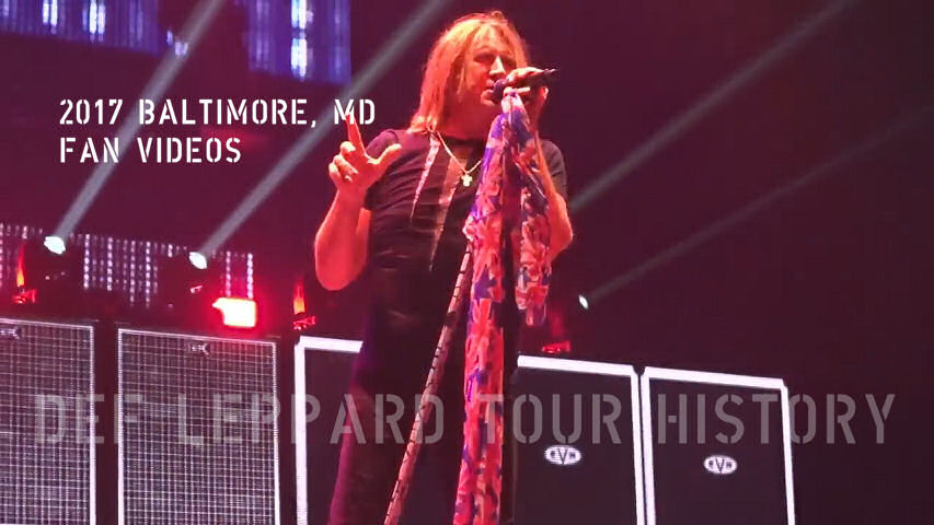 Def Leppard 2017 Baltimore, MD Fan Videos.