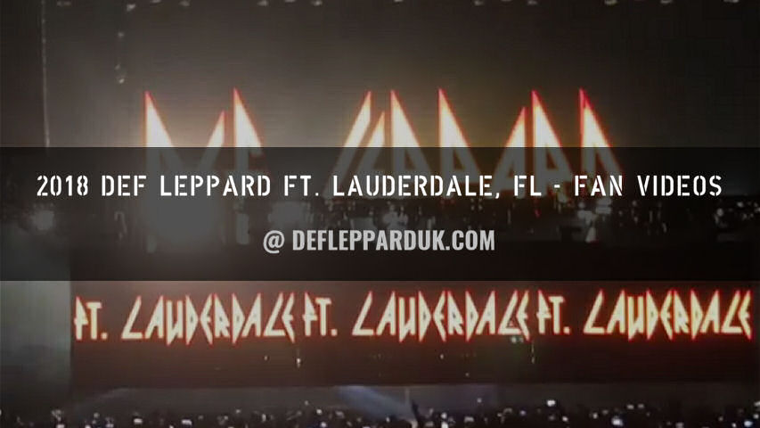 Def Leppard 2018 Fan Videos.