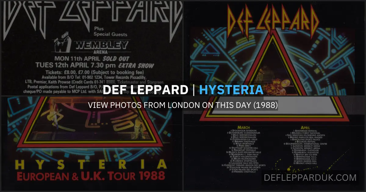 【Def Leppard Hysteria Tour 2018】ツアーT 2XL Hysteria T-Shirt - Def Leppard Official Store