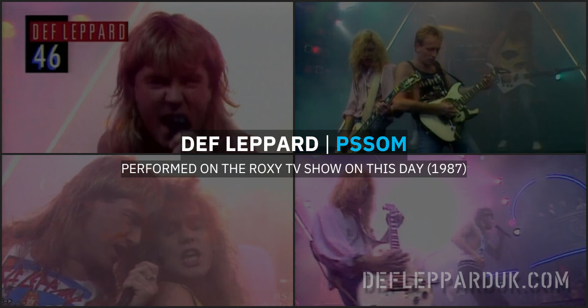 Def Leppard 1987. Def Leppard 1987.