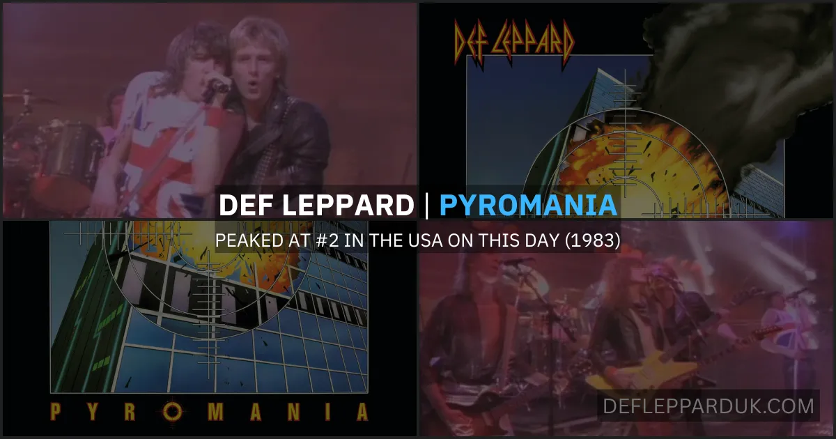 41 Years Ago DEF LEPPARD's PYROMANIA Album At Number 2 In USA