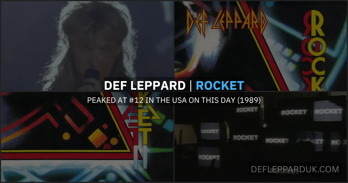 36 Years Ago DEF LEPPARD's ROCKET Single At Number 12 In The USA