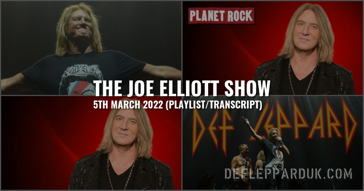 Joe Elliott 2022.